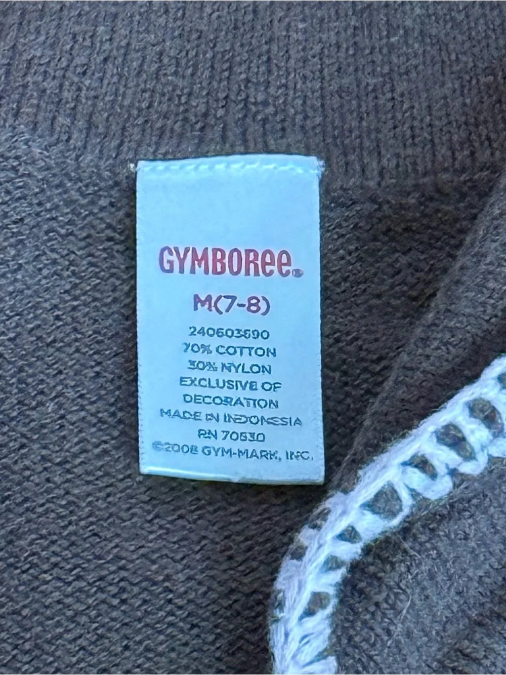Gymboree Brown Knit Button-Front Sweater with Pink Horse Applique